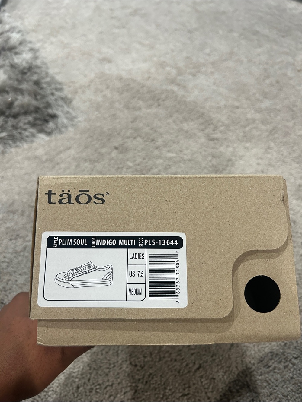 Taos Footwear navy blue, denim, and light gray sneakers - Picture 2 of 7